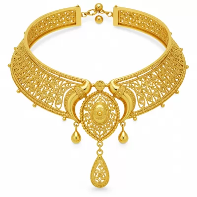 Bridal Long Gold Necklace