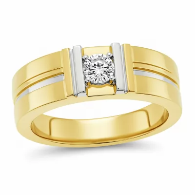 Center Stone 22 Carat Gold Ring For Men