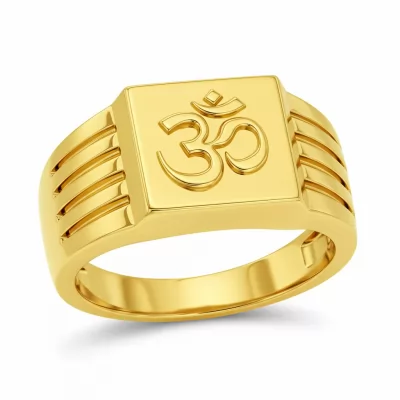 Gold Om Ring For Men