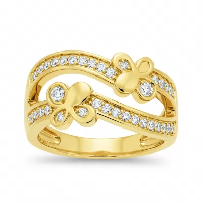 Heart Shaped Stone Gold Ring For Women