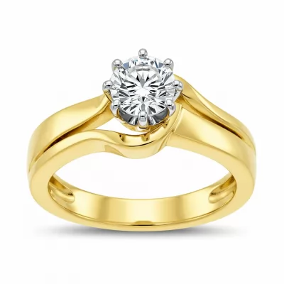 Single Stone Gold Ring