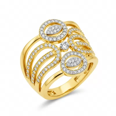 Wide Gold Ring For Women